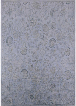 Machine Washable Industrial Modern Light Slate Gray Rug, wshurb2156