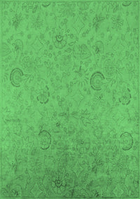 Oriental Emerald Green Industrial Rug, urb2156emgrn