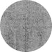 Round Oriental Gray Industrial Rug, urb2157gry