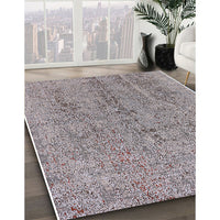 Mid-Century Modern Puce Purple Oriental Rug, urb2157