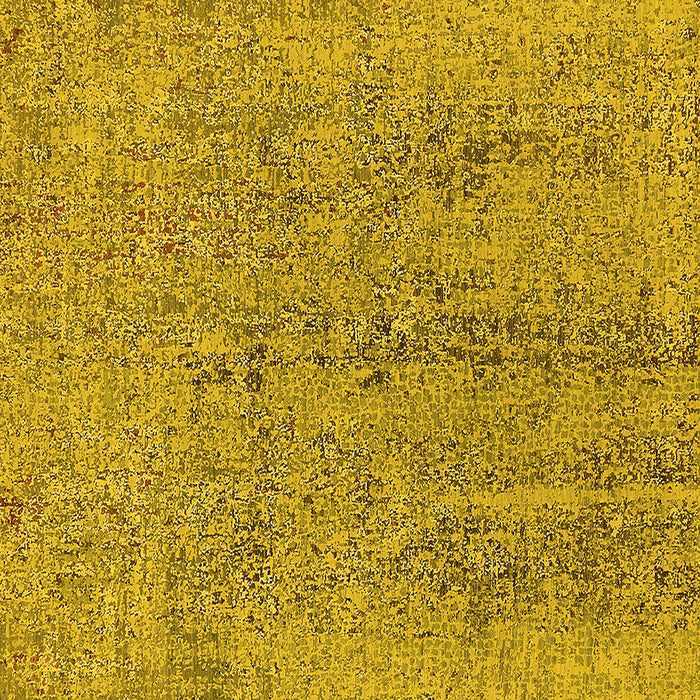Square Machine Washable Oriental Yellow Industrial Rug, wshurb2157yw
