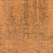 Square Machine Washable Oriental Orange Industrial Area Rugs, wshurb2157org