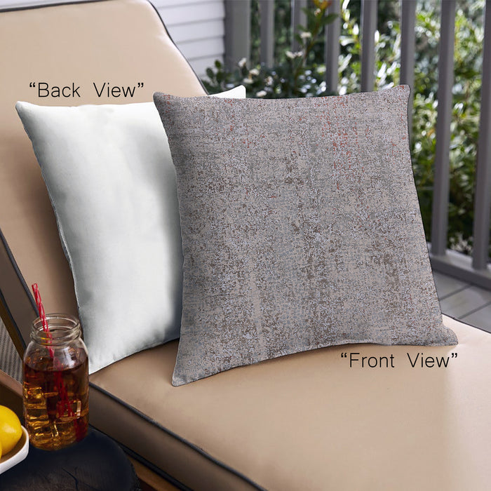 Front View of Mid-Century Modern Urban Square Puce Purple Throw Pillow, 18 inch by 18 inch, pwurb2157