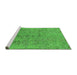 Sideview of Machine Washable Oriental Green Industrial Area Rugs, wshurb2157grn