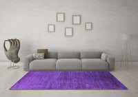 Machine Washable Oriental Purple Industrial Rug, wshurb2158pur