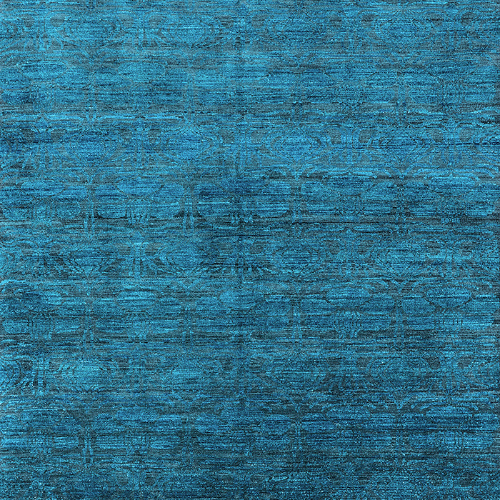 Machine Washable Oriental Light Blue Industrial Rug, wshurb2158lblu
