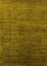 Machine Washable Oriental Yellow Industrial Rug, wshurb2158yw