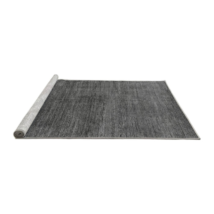 Sideview of Machine Washable Oriental Gray Industrial Rug, wshurb2158gry