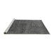 Sideview of Machine Washable Oriental Gray Industrial Rug, wshurb2158gry