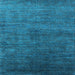 Square Machine Washable Oriental Light Blue Industrial Rug, wshurb2158lblu