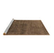 Sideview of Machine Washable Oriental Brown Industrial Rug, wshurb2158brn