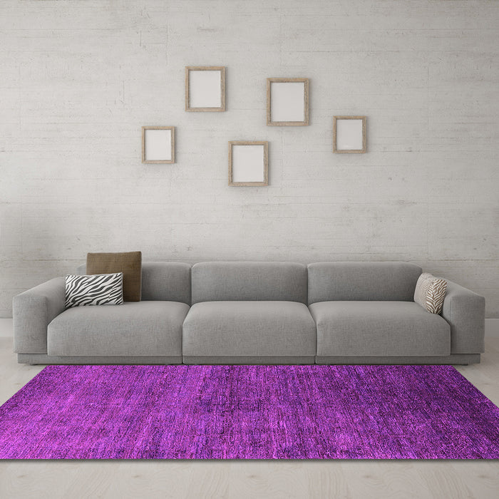 Machine Washable Oriental Pink Industrial Rug in a Living Room, wshurb2158pnk