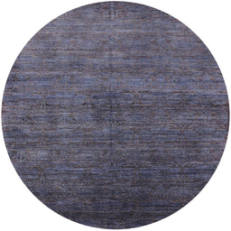 Round Machine Washable Industrial Modern Plum Purple Rug, wshurb2158