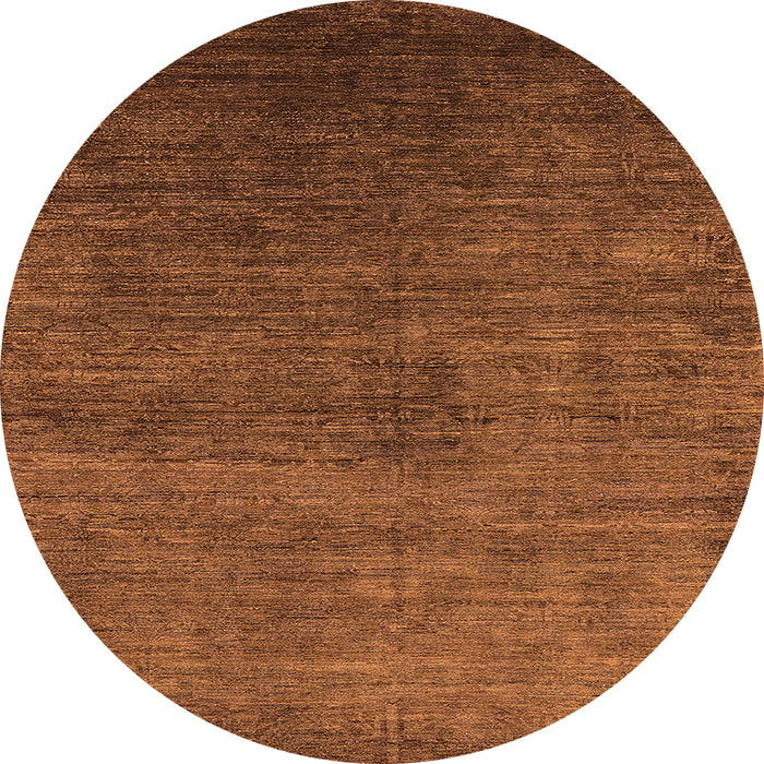 Round Oriental Orange Industrial Rug, urb2158org