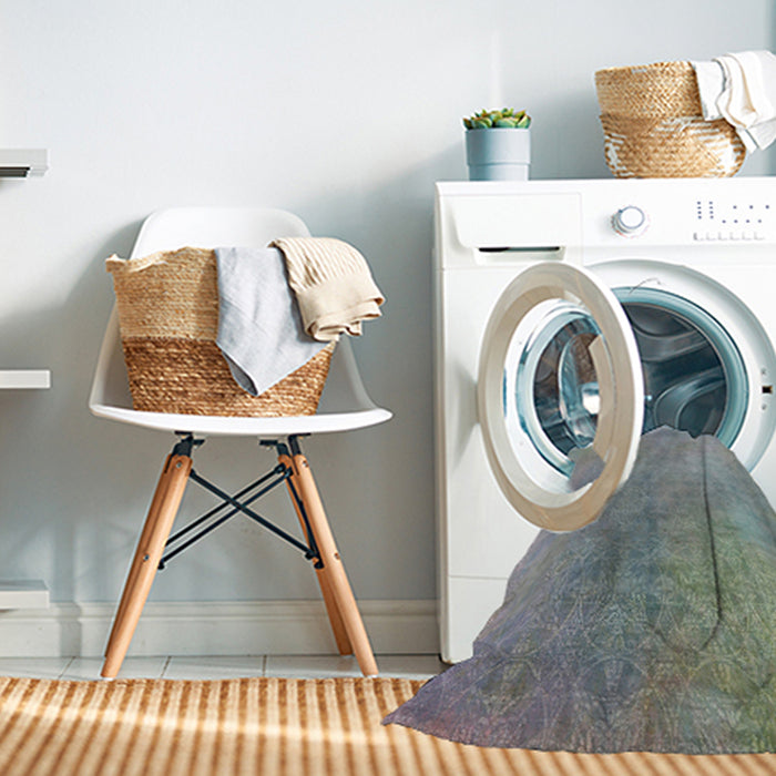 Machine Washable Industrial Modern Dark Gray Rug in a Washing Machine, wshurb2159