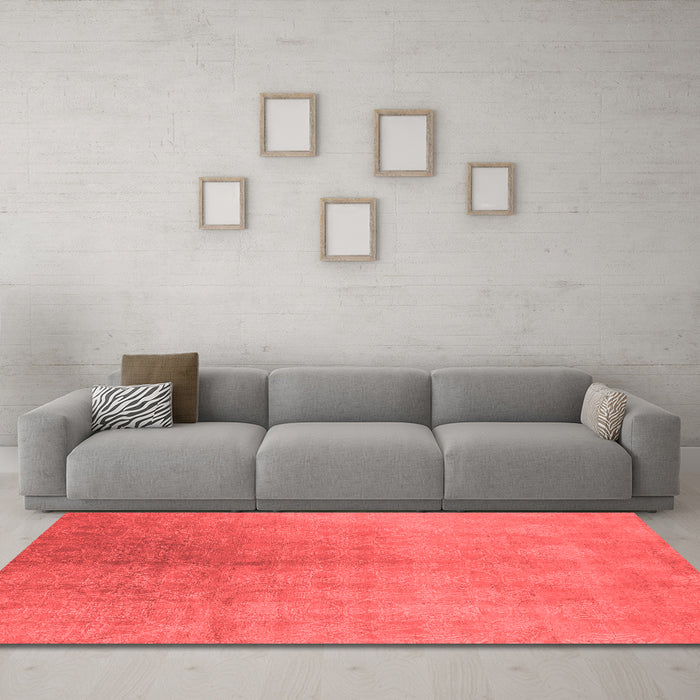 Industrial Red Washable Rugs
