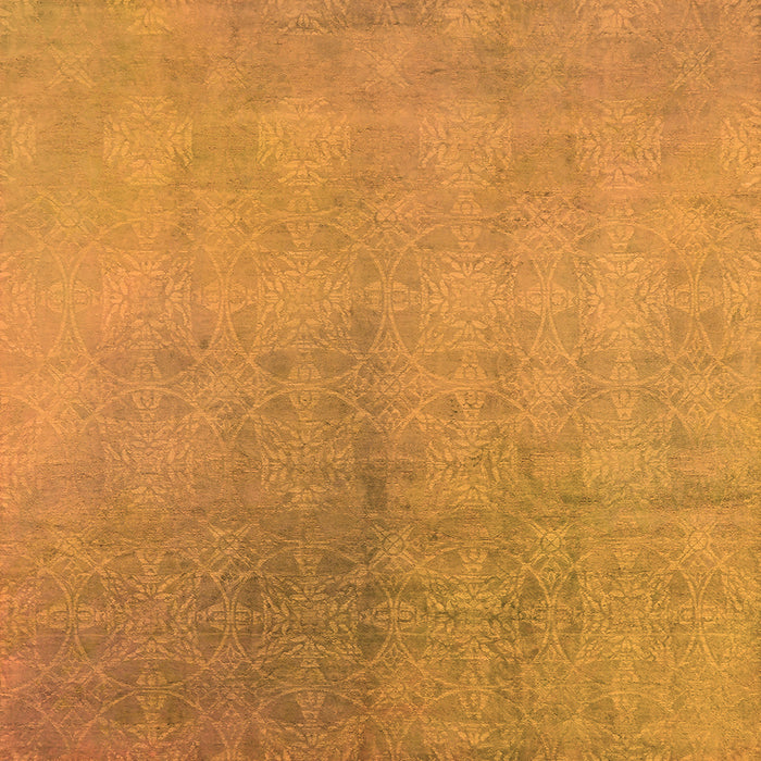 Square Oriental Orange Industrial Rug, urb2159org