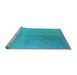 Sideview of Machine Washable Oriental Light Blue Industrial Rug, wshurb2159lblu