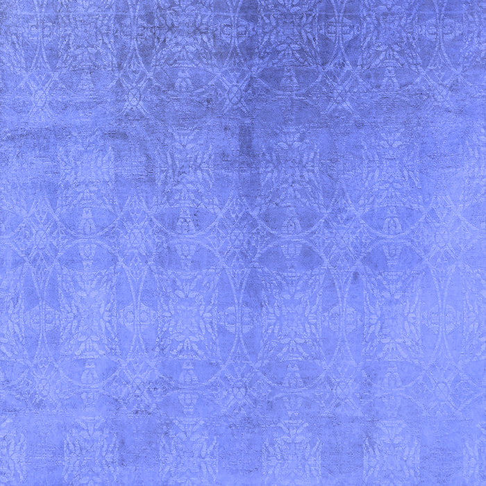 Machine Washable Oriental Blue Industrial Rug, wshurb2159blu