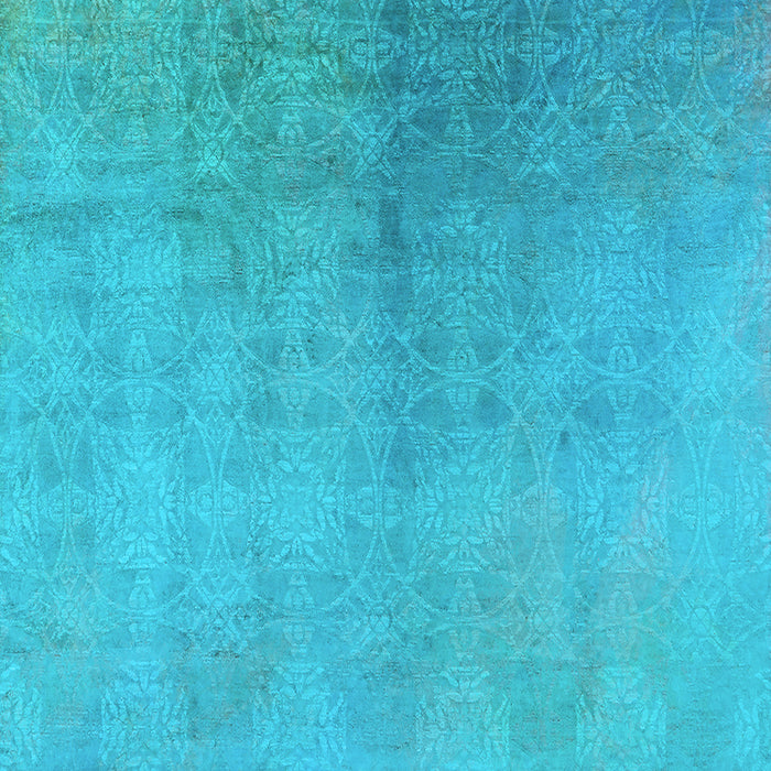 Machine Washable Oriental Light Blue Industrial Rug, wshurb2159lblu