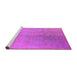 Sideview of Machine Washable Oriental Pink Industrial Rug, wshurb2159pnk