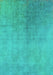 Oriental Turquoise Industrial Rug, urb2159turq