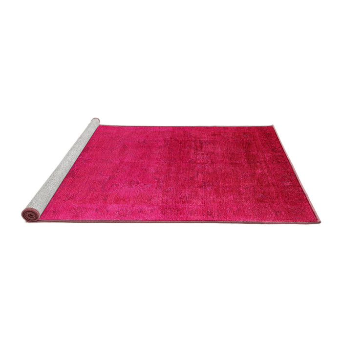 Sideview of Machine Washable Industrial Modern Pastel Purple Pink Rug, wshurb2160