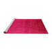 Sideview of Machine Washable Industrial Modern Pastel Purple Pink Rug, wshurb2160