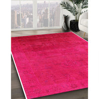 Mid-Century Modern Pastel Purple Pink Oriental Rug, urb2160