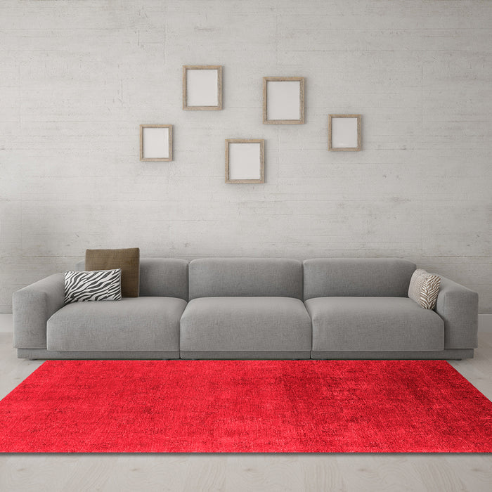 Industrial Red Washable Rugs