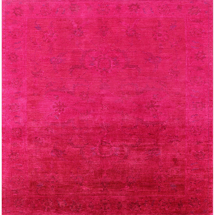 Square Machine Washable Industrial Modern Pastel Purple Pink Rug, wshurb2160