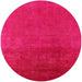 Round Machine Washable Industrial Modern Pastel Purple Pink Rug, wshurb2160