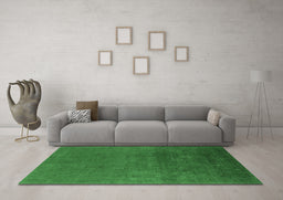 Machine Washable Oriental Emerald Green Industrial Area Rugs in a Living Room,, wshurb2160emgrn