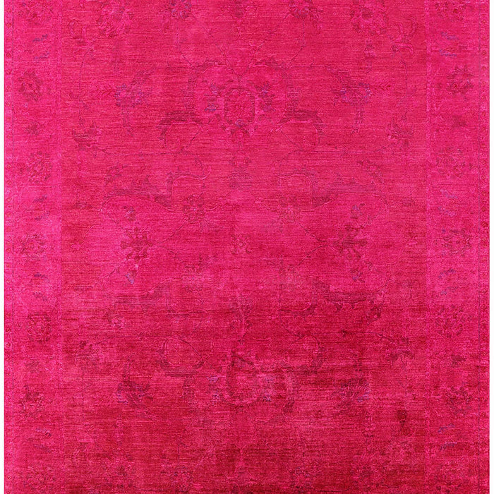 Mid-Century Modern Pastel Purple Pink Oriental Rug, urb2160
