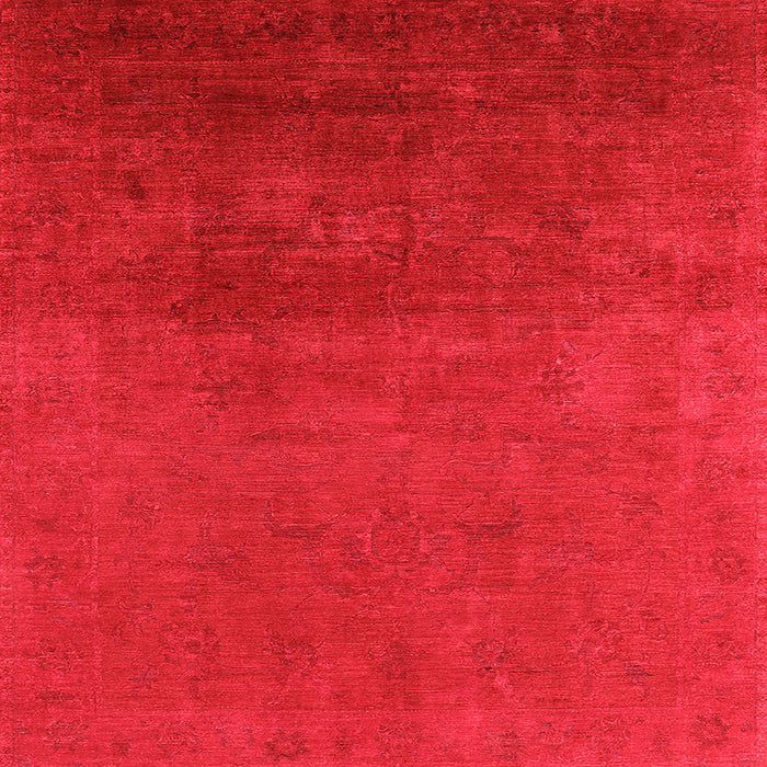 Square Oriental Orange Industrial Rug, urb2160org