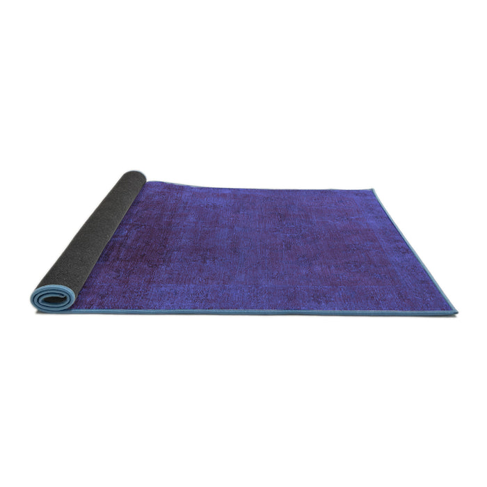 Sideview of Oriental Blue Industrial Rug, urb2160blu