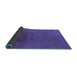 Sideview of Oriental Blue Industrial Rug, urb2160blu