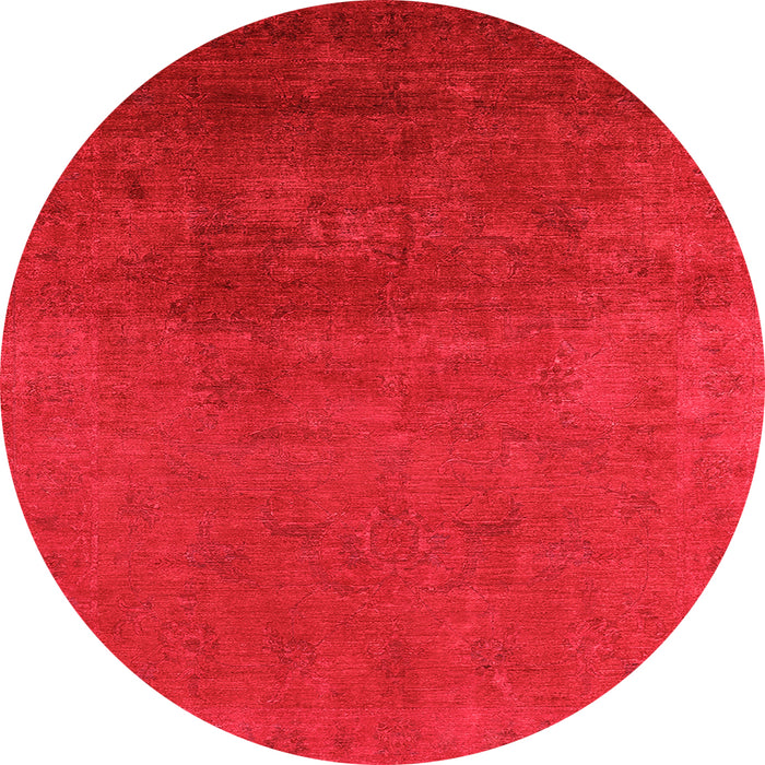 Round Oriental Orange Industrial Rug, urb2160org