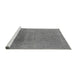 Sideview of Machine Washable Oriental Gray Industrial Rug, wshurb2160gry