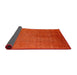 Sideview of Mid-Century Modern Orange Red Orange Oriental Rug, urb2161