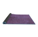 Sideview of Oriental Blue Industrial Rug, urb2161blu