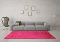 Machine Washable Oriental Pink Industrial Rug, wshurb2161pnk