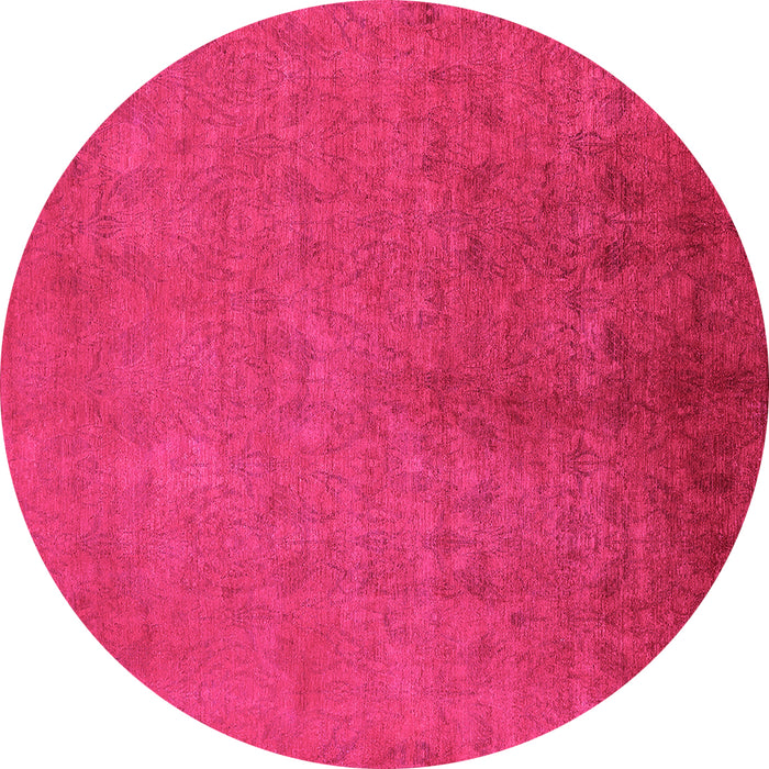 Round Oriental Pink Industrial Rug, urb2161pnk