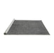 Sideview of Machine Washable Oriental Gray Industrial Rug, wshurb2161gry
