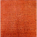 Square Machine Washable Industrial Modern Orange Red Orange Rug, wshurb2161