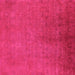 Square Machine Washable Oriental Pink Industrial Rug, wshurb2161pnk