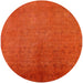 Round Mid-Century Modern Orange Red Orange Oriental Rug, urb2161