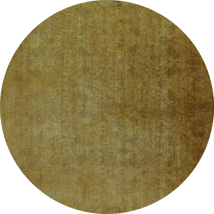 Round Oriental Turquoise Industrial Rug, urb2161turq