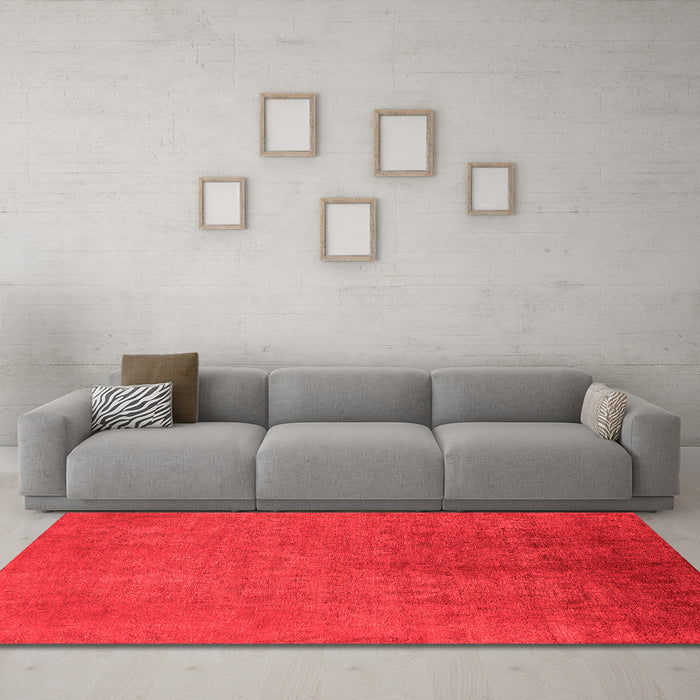 Industrial Red Washable Rugs