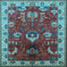 Square Oriental Light Blue Industrial Rug, urb2162lblu